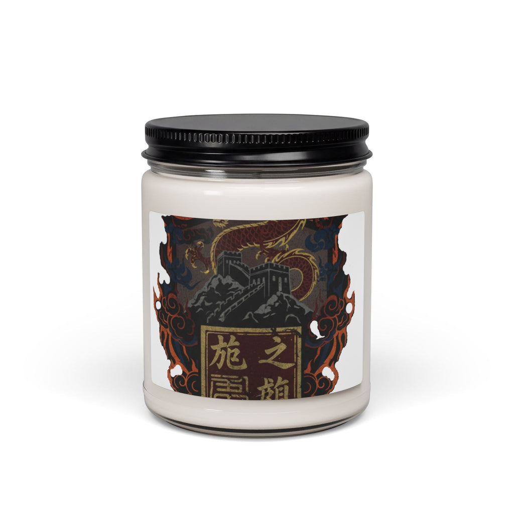 Dragon Crest Soy Candle — 9oz Scented Jar Candle with Asian-Inspired Label