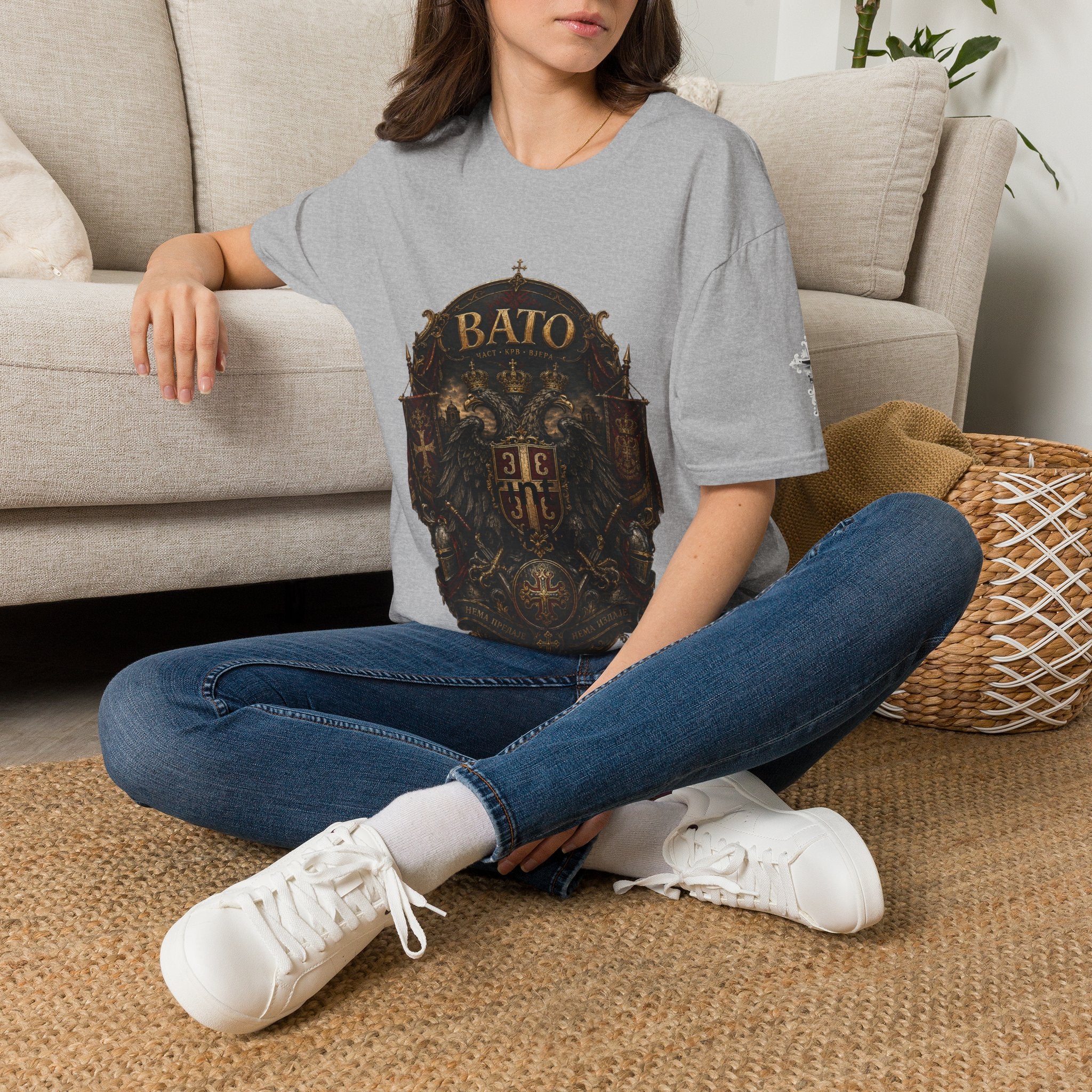 BATO Crest T‑Shirt — Vintage Heraldic Shield Graphic Tee