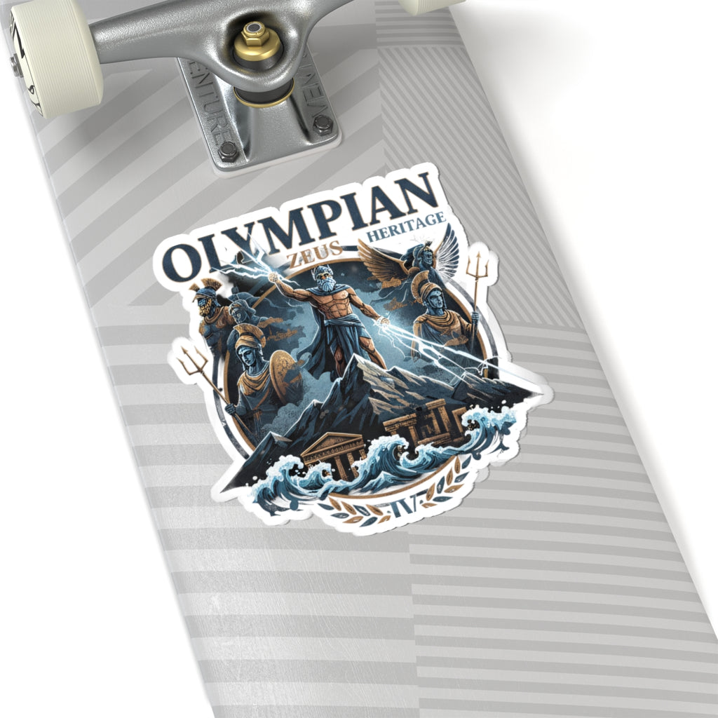 Olympian Heritage Zeus Sticker — Mythology Laptop Decal