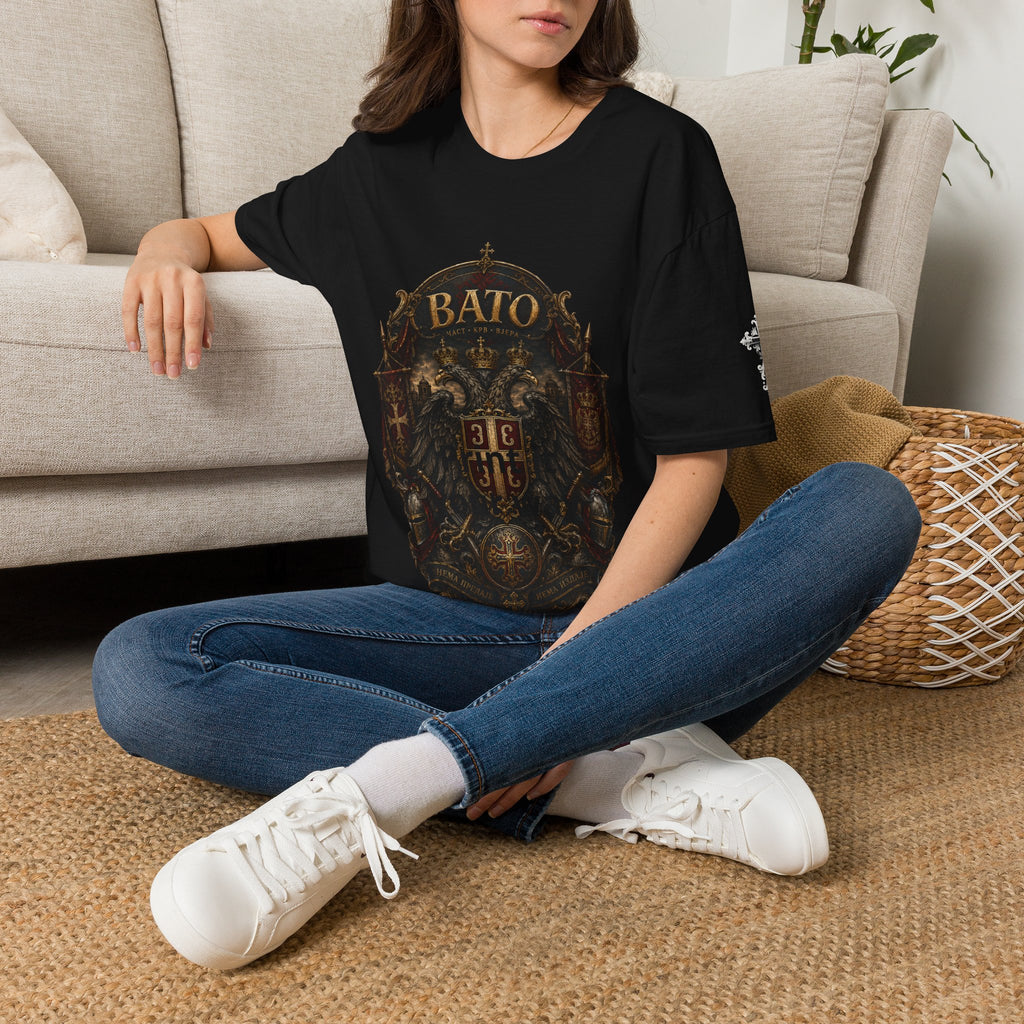 BATO Crest T‑Shirt — Vintage Heraldic Shield Graphic Tee
