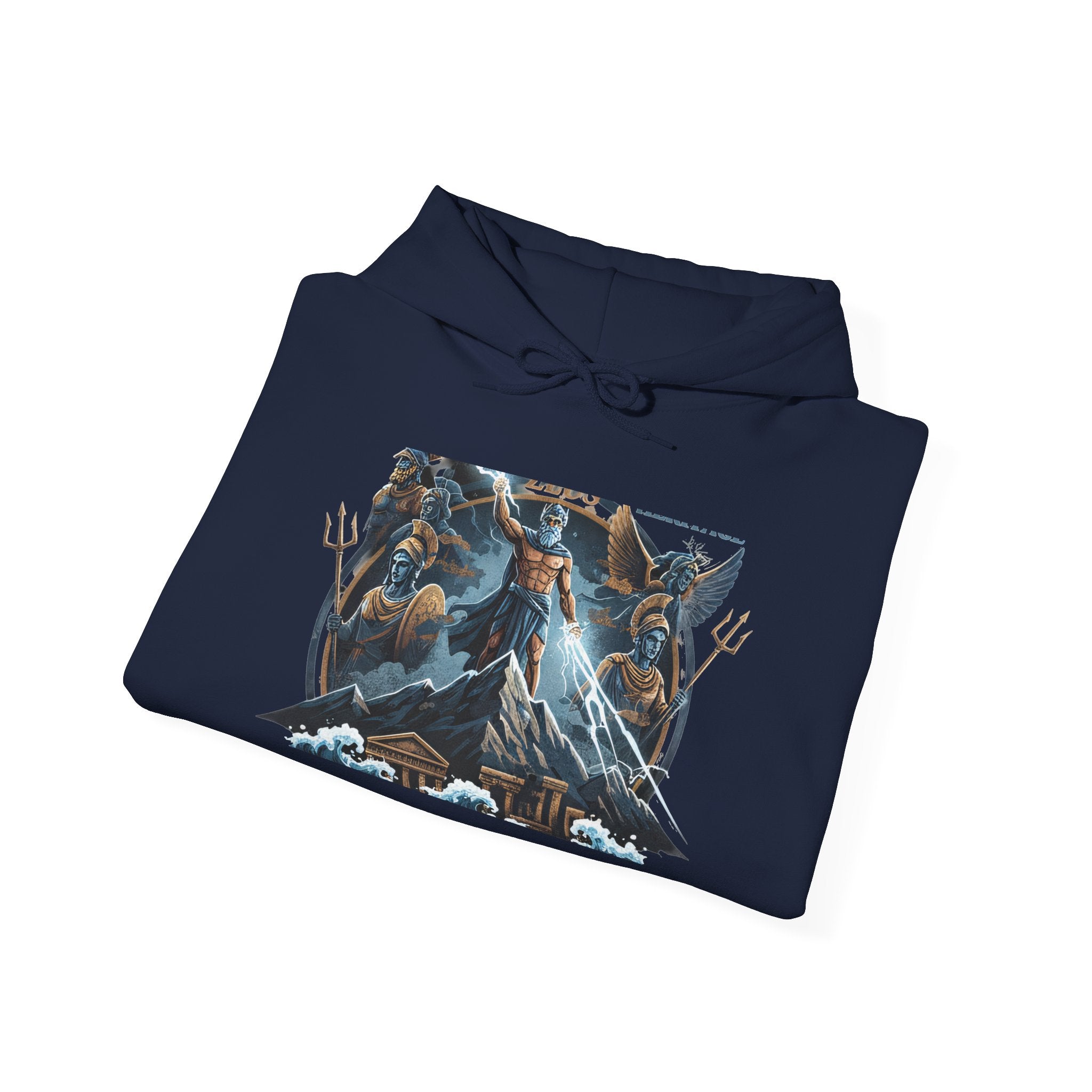 Viking Storm God Hoodie — Norse Thor Poseidon Trident Mythic Sweatshirt