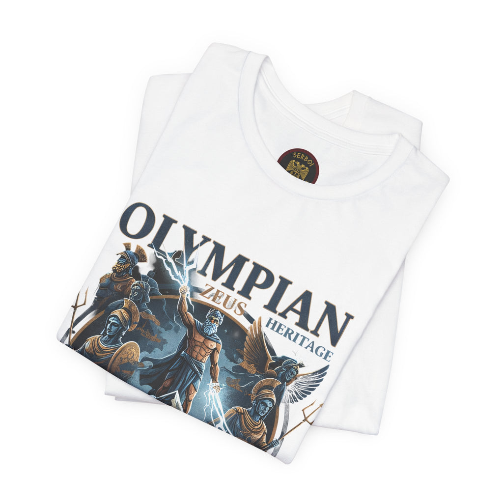 Olympian Zeus Heritage Tee — Mythology Graphic T-Shirt