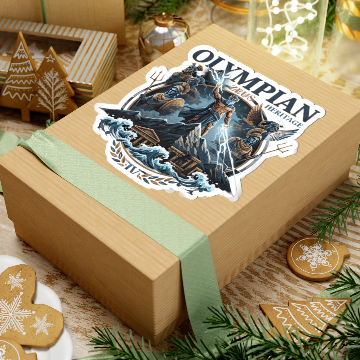 Olympian Heritage Zeus Sticker — Mythology Laptop Decal