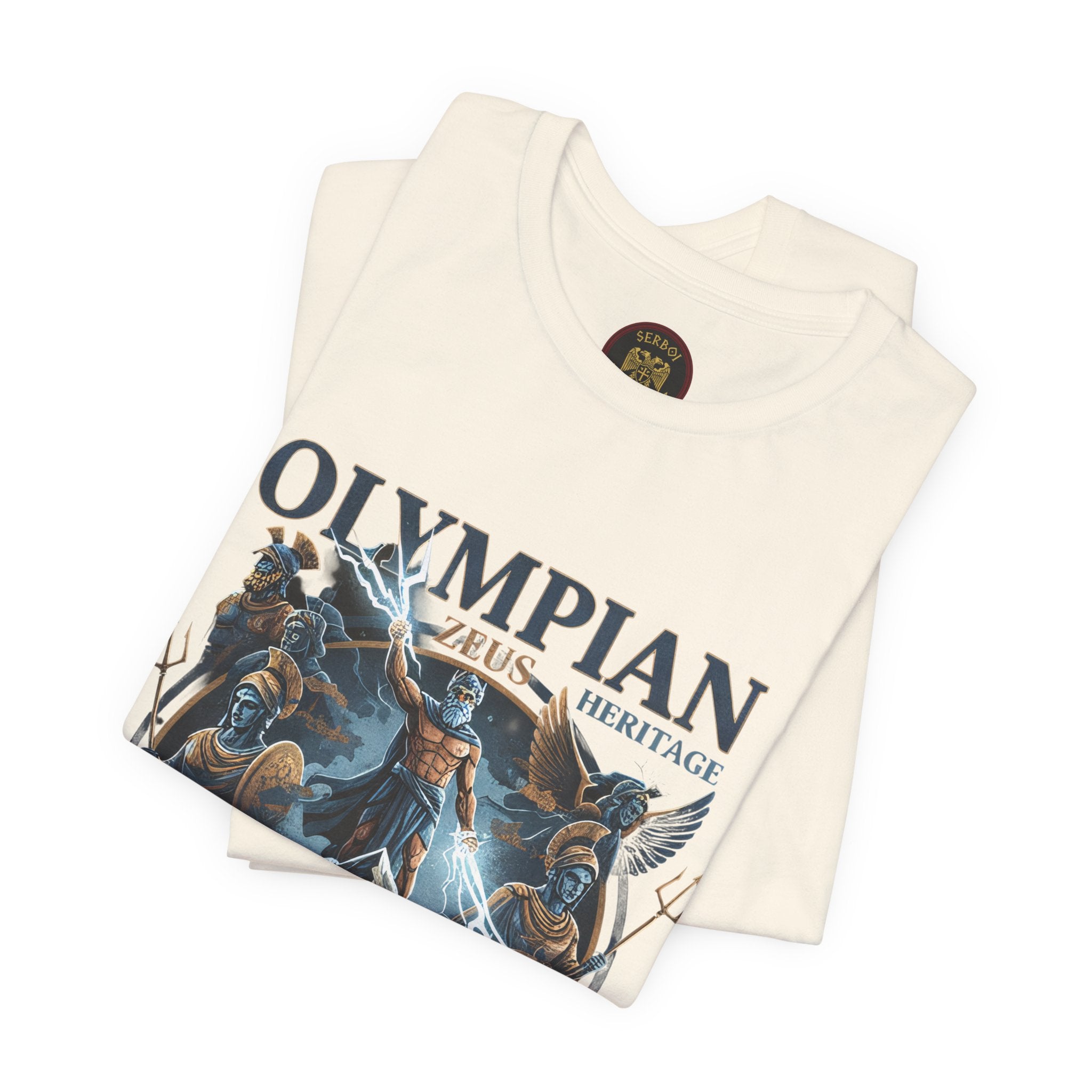 Olympian Zeus Heritage Tee — Mythology Graphic T-Shirt