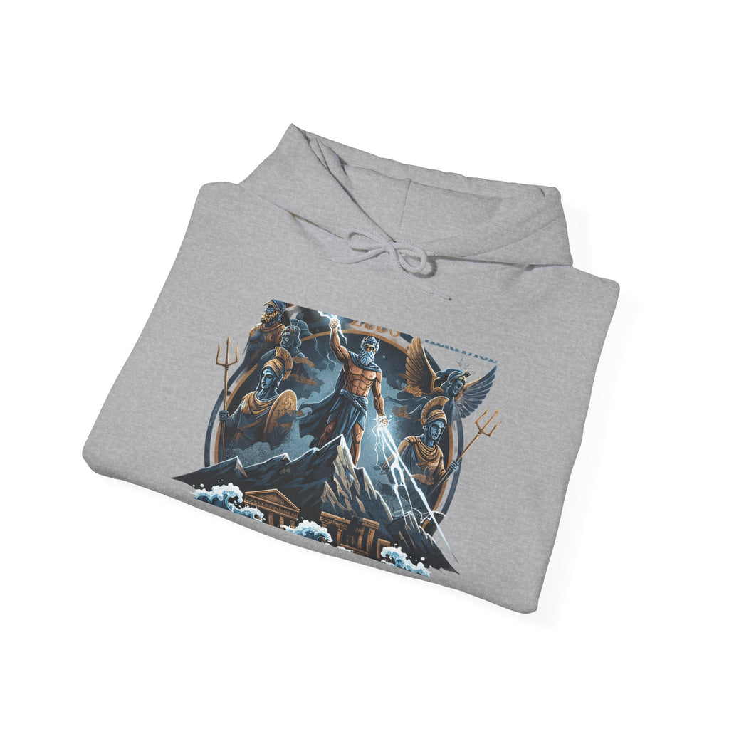 Viking Storm God Hoodie — Norse Thor Poseidon Trident Mythic Sweatshirt