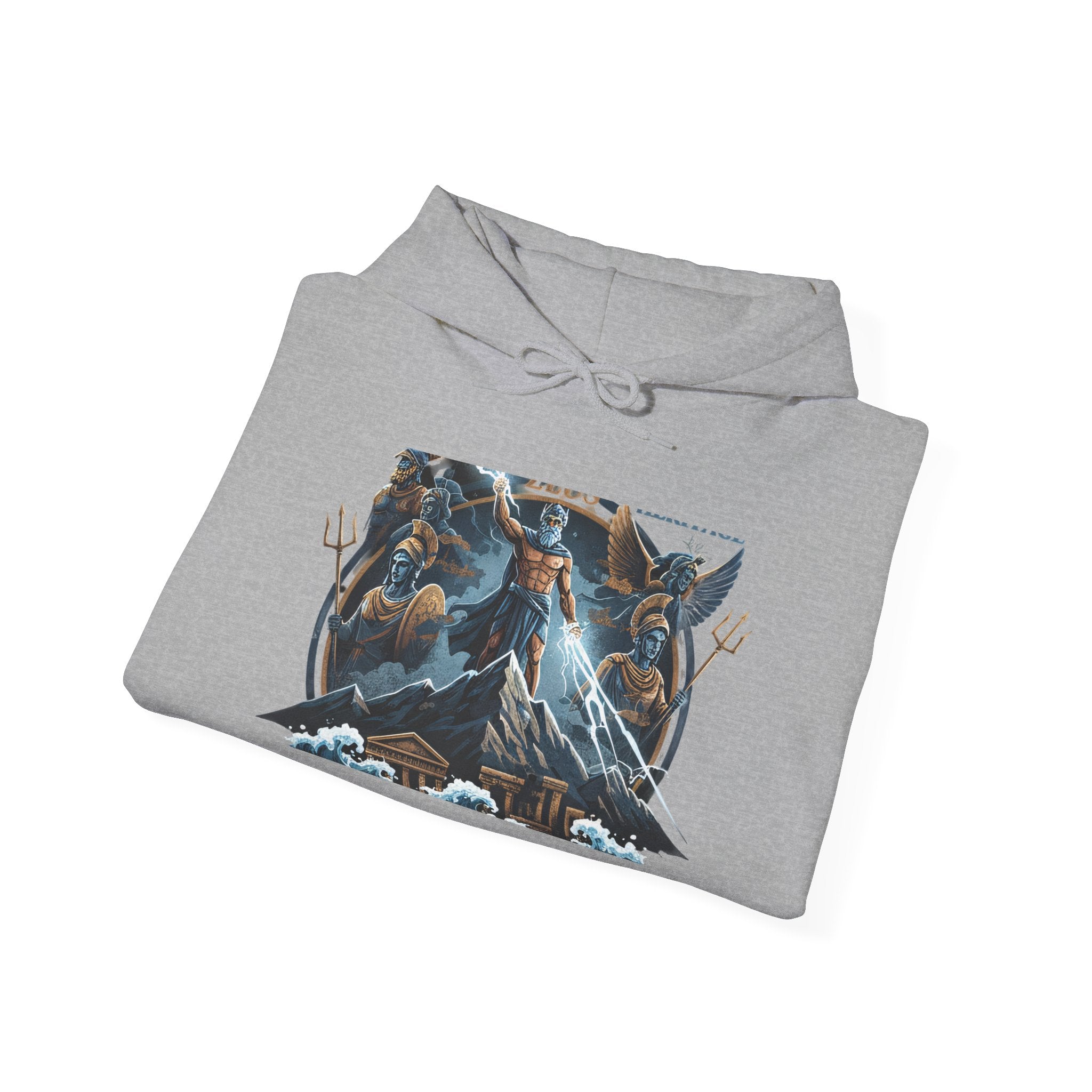 Viking Storm God Hoodie — Norse Thor Poseidon Trident Mythic Sweatshirt