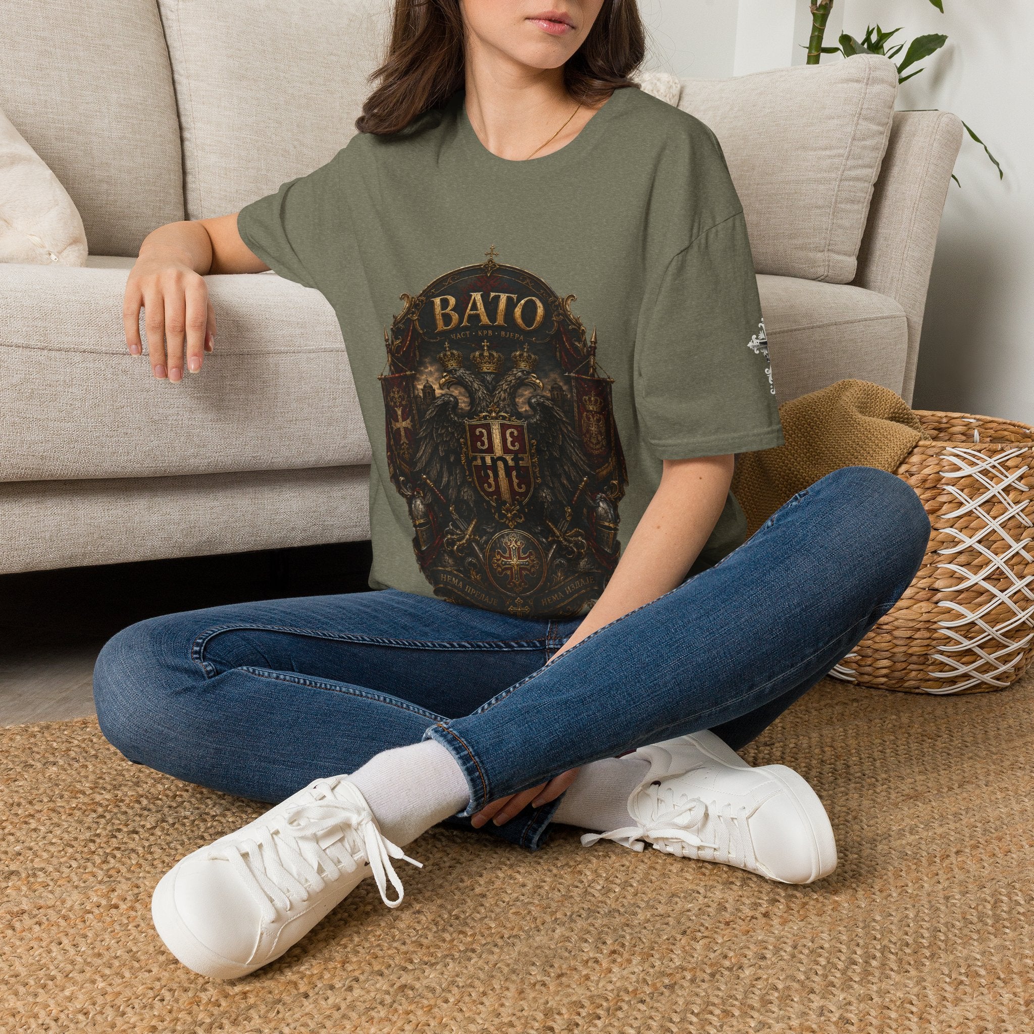 BATO Crest T‑Shirt — Vintage Heraldic Shield Graphic Tee