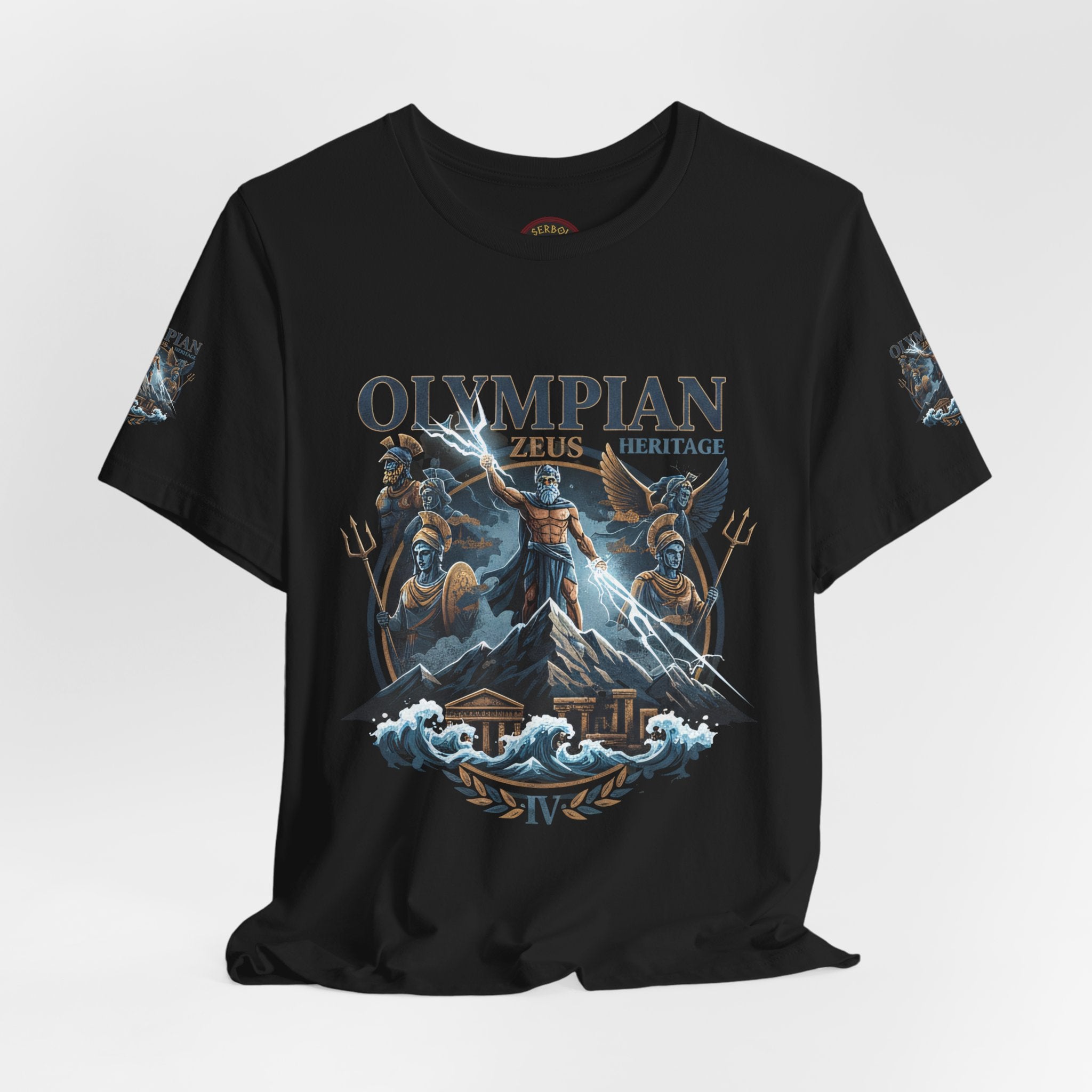 Olympian Zeus Heritage Tee — Mythology Graphic T-Shirt