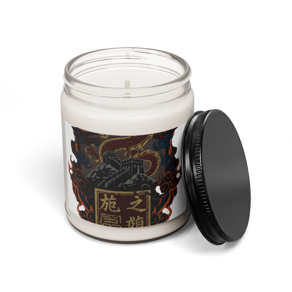Dragon Crest Soy Candle — 9oz Scented Jar Candle with Asian-Inspired Label