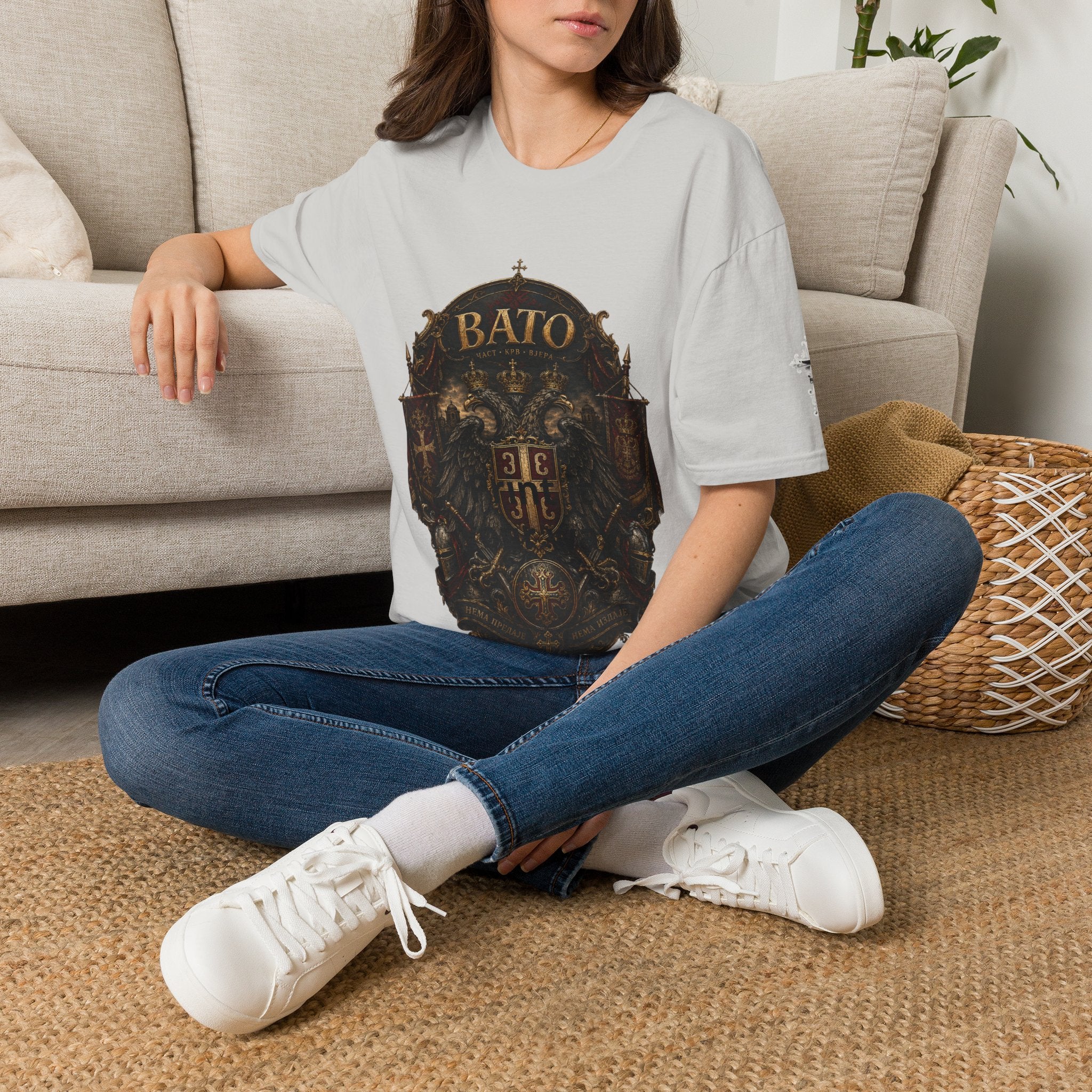 BATO Crest T‑Shirt — Vintage Heraldic Shield Graphic Tee