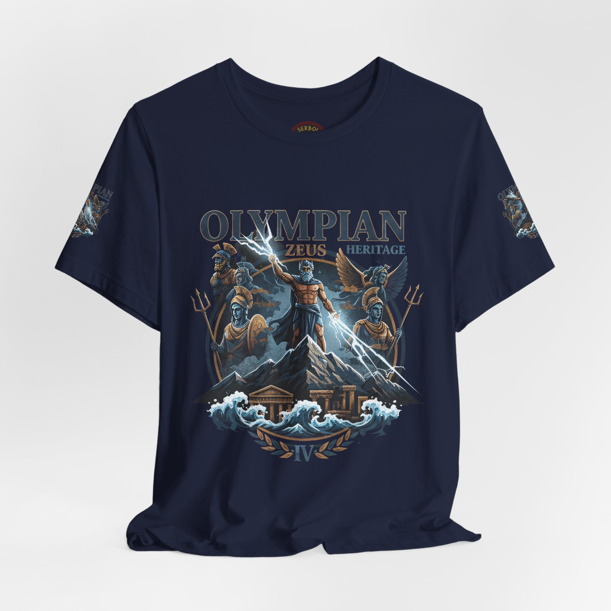 Olympian Zeus Heritage Tee — Mythology Graphic T-Shirt