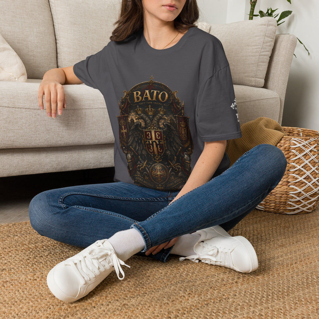 BATO Crest T‑Shirt — Vintage Heraldic Shield Graphic Tee