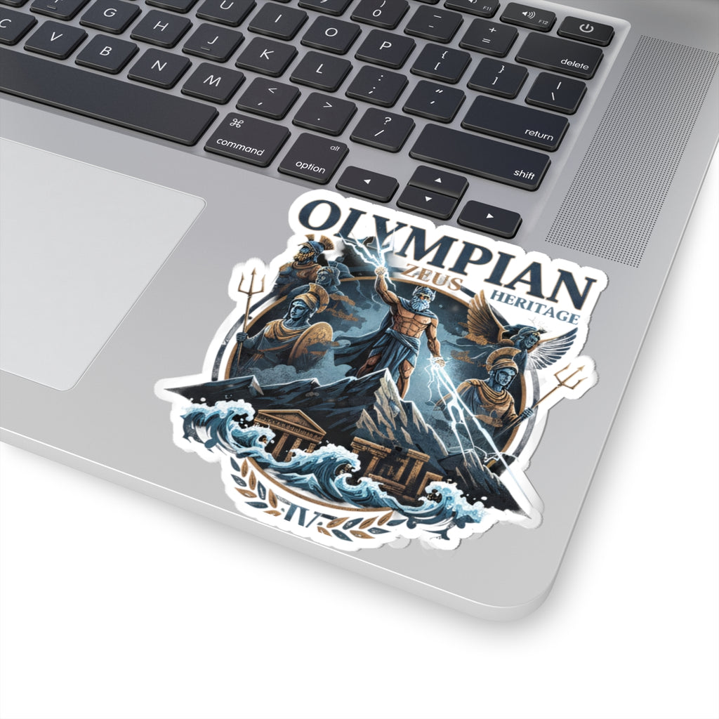 Olympian Heritage Zeus Sticker — Mythology Laptop Decal