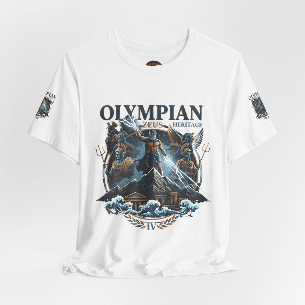 Olympian Zeus Heritage Tee — Mythology Graphic T-Shirt