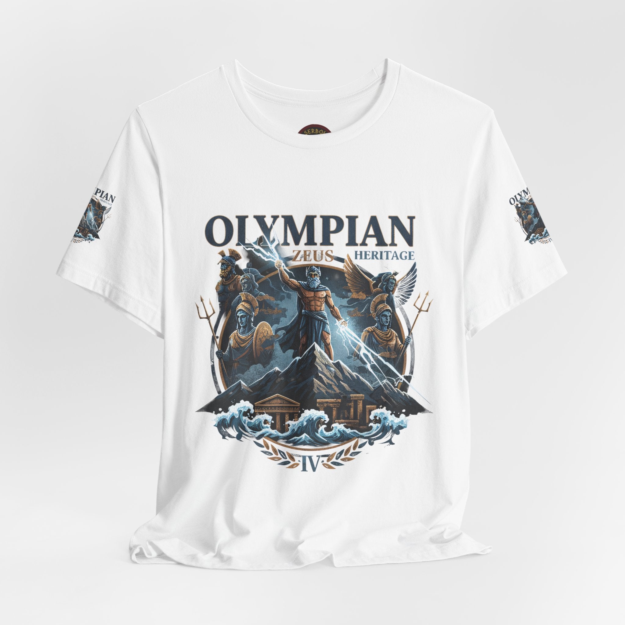 Olympian Zeus Heritage Tee — Mythology Graphic T-Shirt