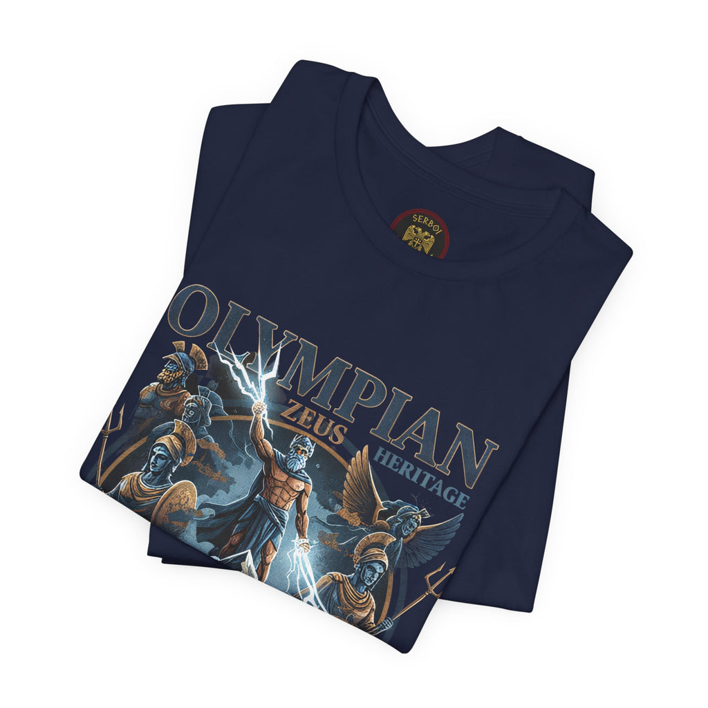Olympian Zeus Heritage Tee — Mythology Graphic T-Shirt