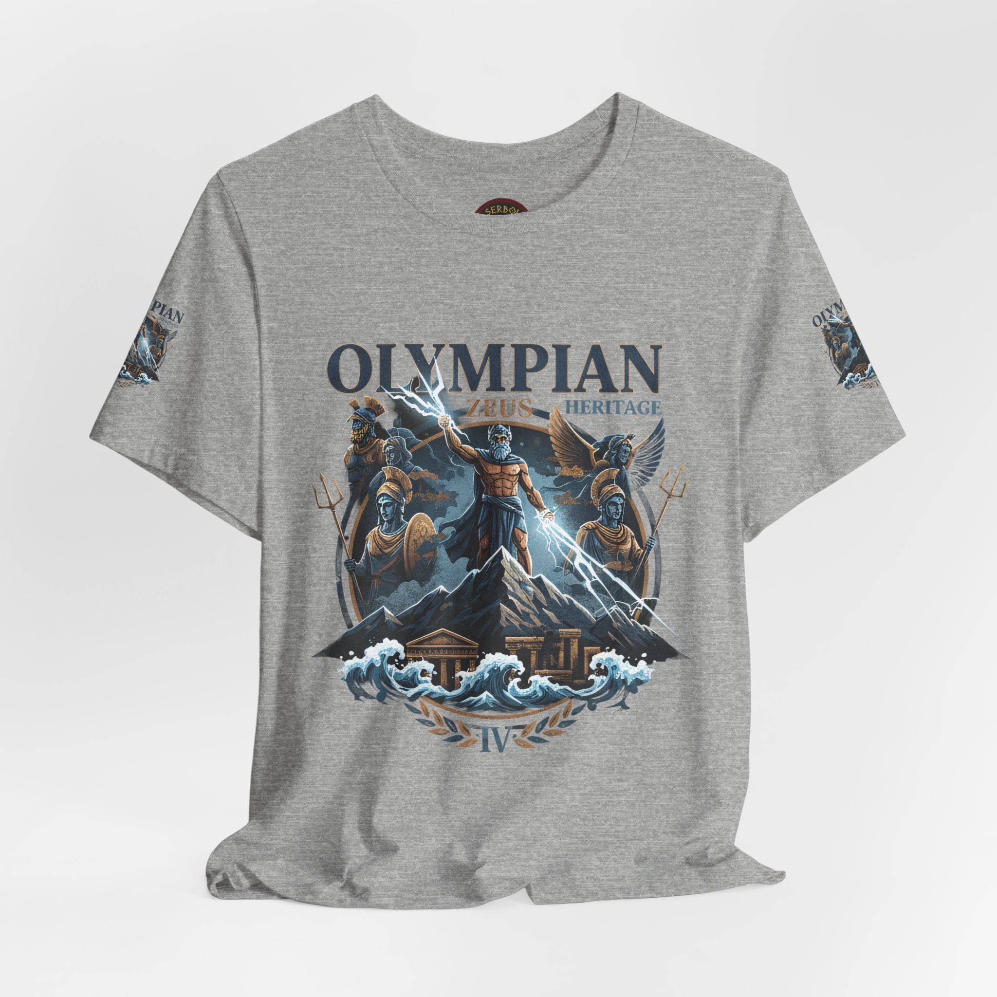 Olympian Zeus Heritage Tee — Mythology Graphic T-Shirt