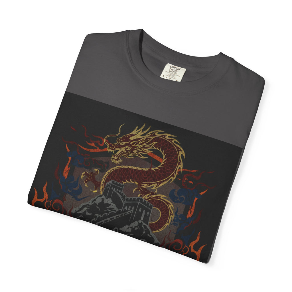 Dragon Emblem T-Shirt — Fiery Chinese Dragon Graphic Tee