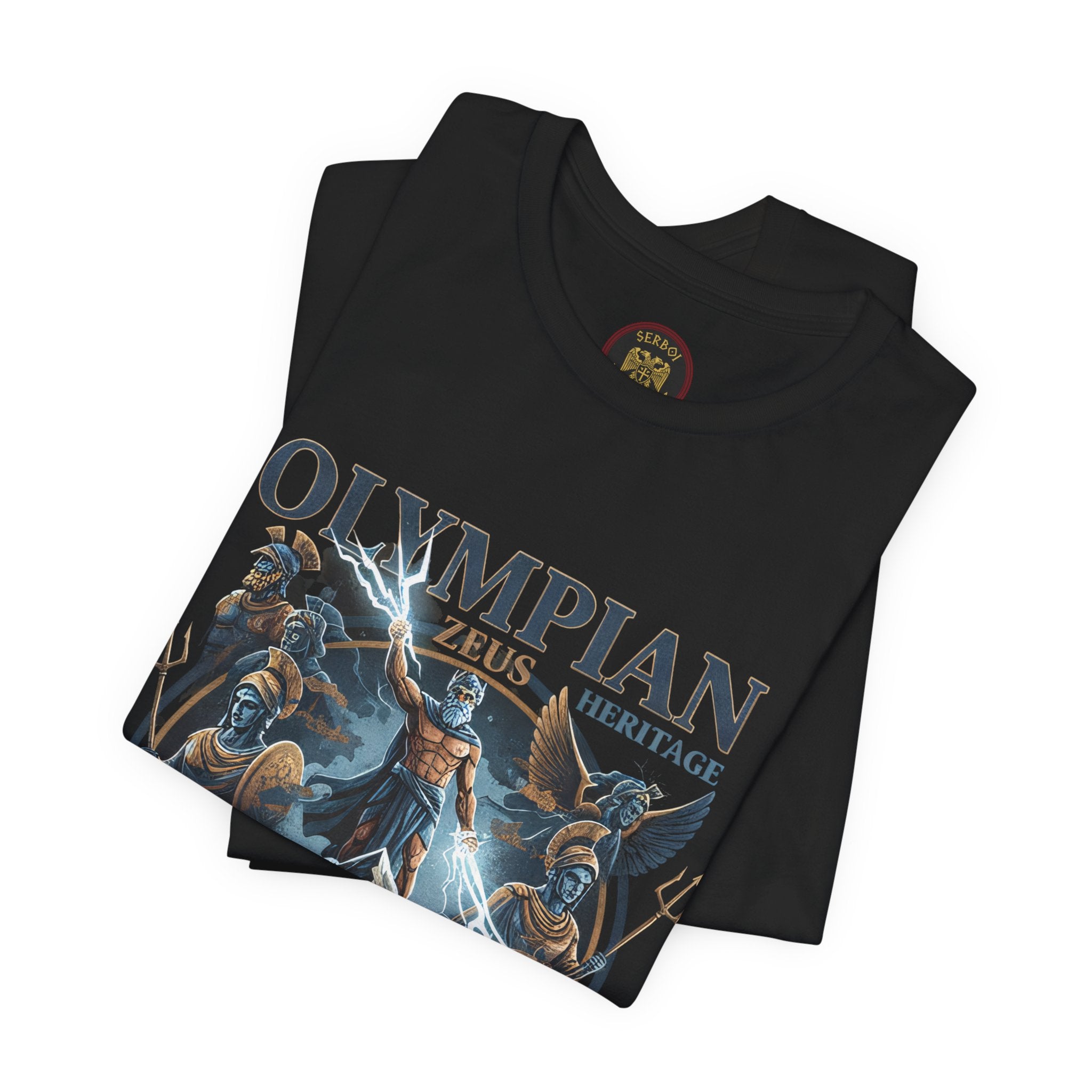 Olympian Zeus Heritage Tee — Mythology Graphic T-Shirt