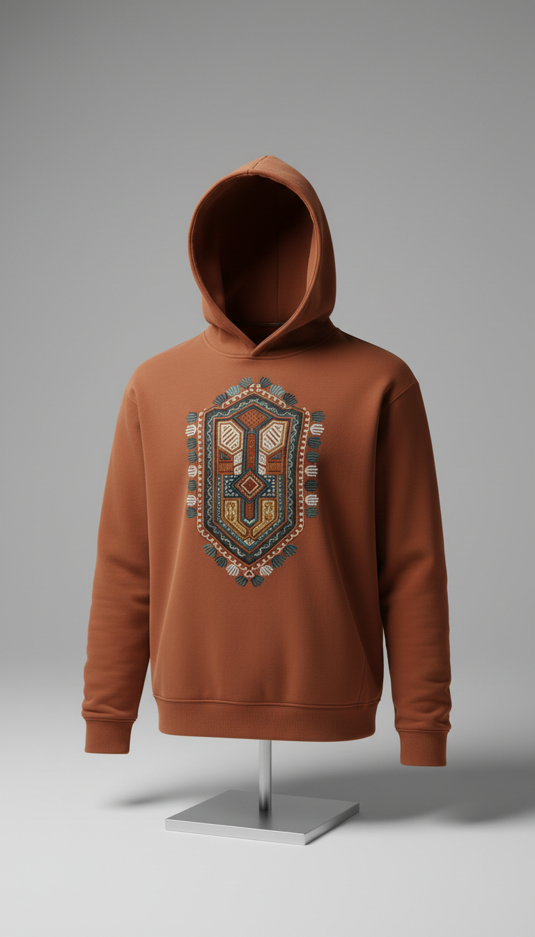 Terra Copper African Graphic Hoodie